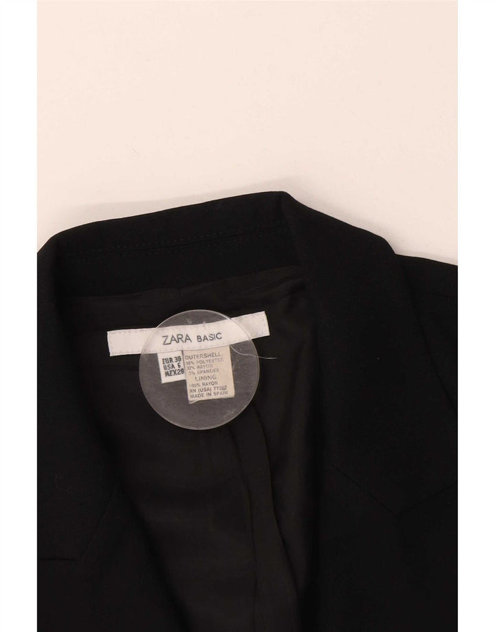 Zara Γυναικείο Μπουφάν σακάκι με 1 κουμπί EU 38 Small Black Polyester