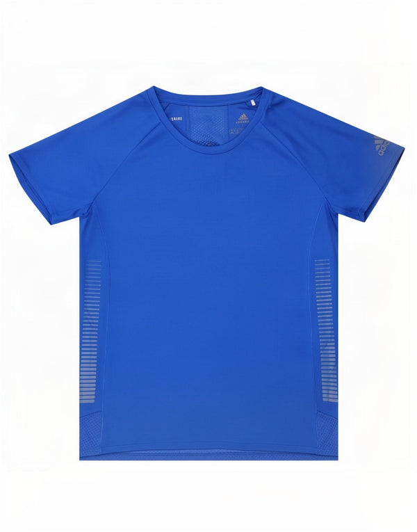 Adidas Γυναικείο T-Shirt Aeroready Top UK 16/18 Large Blue Polyester