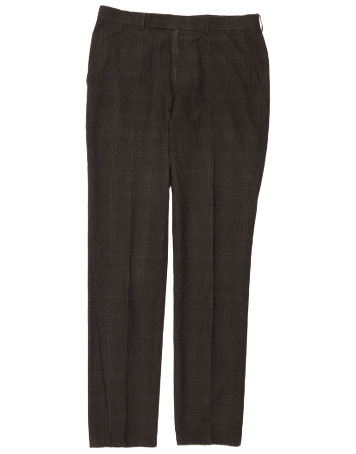 Marks & Spencer Ανδρικό Super Slim Fit Παντελόνι W32 L33 Grey Check