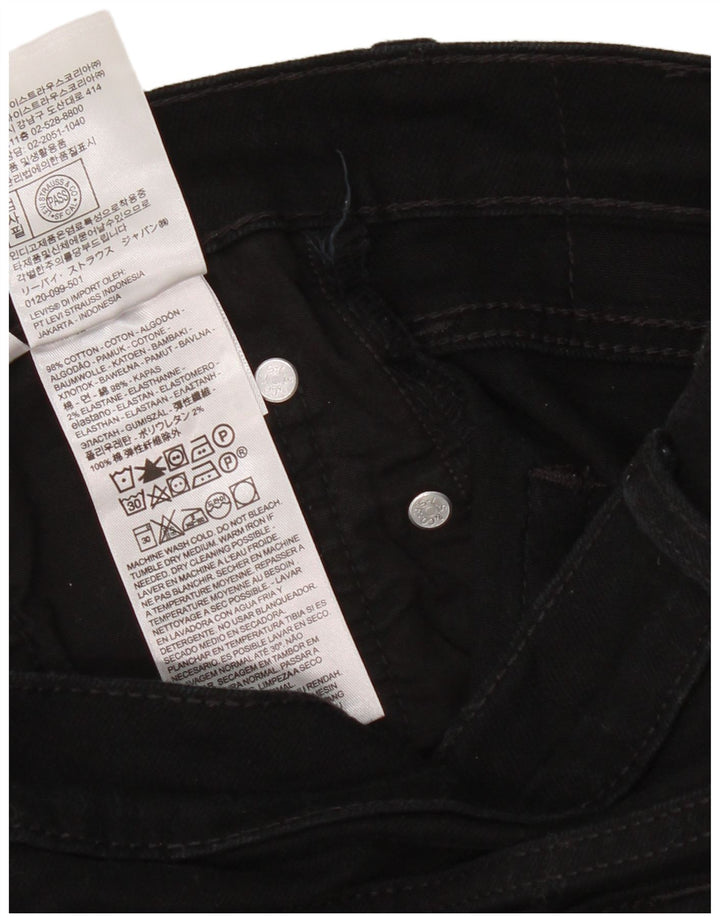 Γυναικείο Slim Jeans Levi's W32 L30 μαύρο βαμβακερό