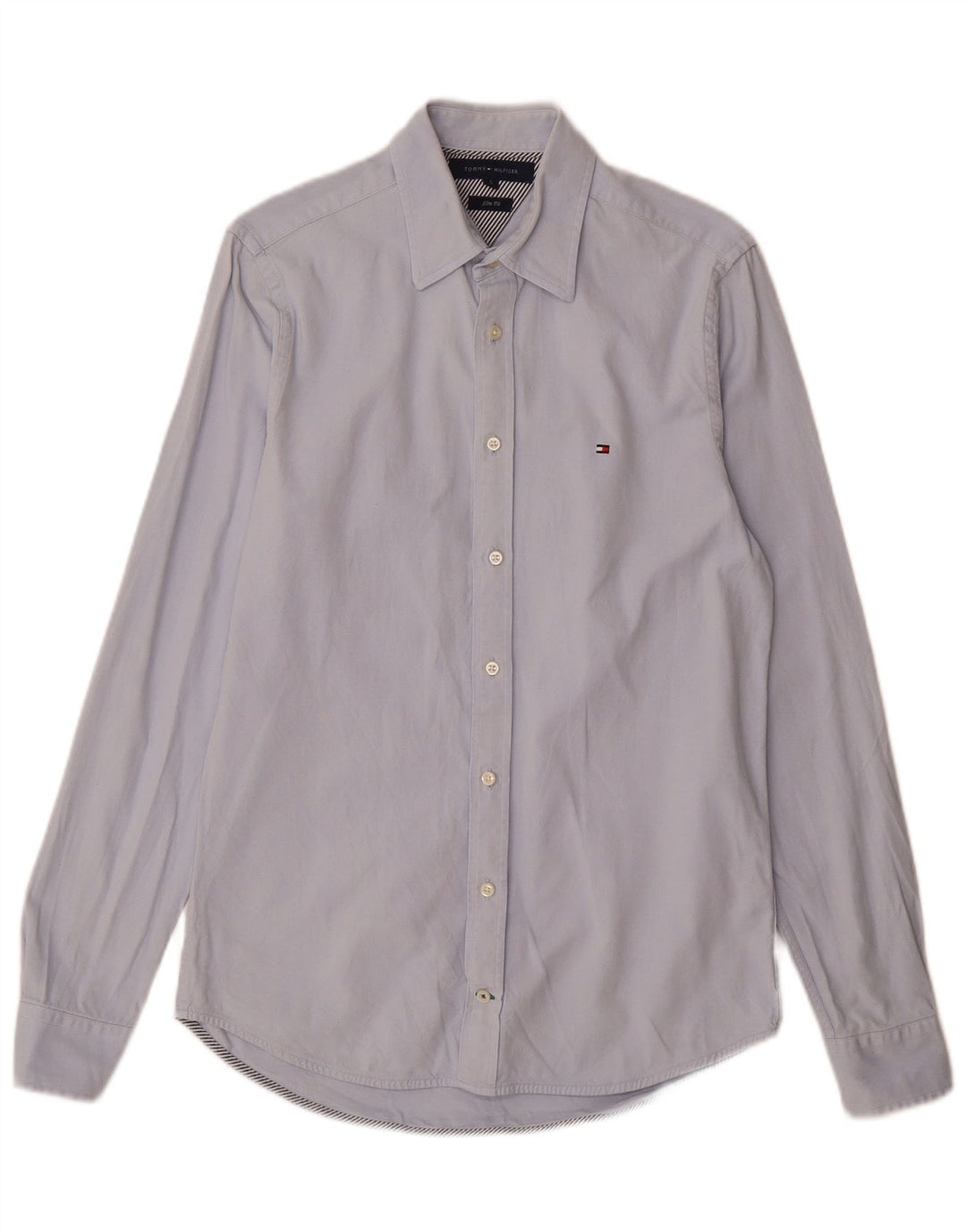 Ανδρικό πουκάμισο Tommy Hilfiger Slim Fit Μικρό μπλε βαμβακερό