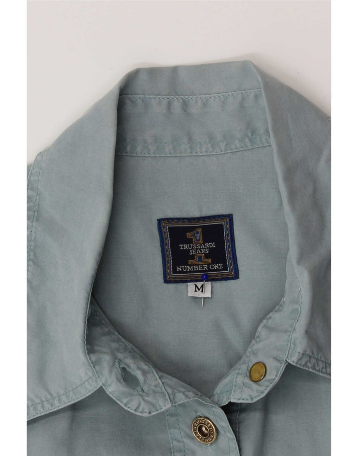 Trussardi γυναικείο αμάνικο πουκάμισο UK 14 Medium Blue