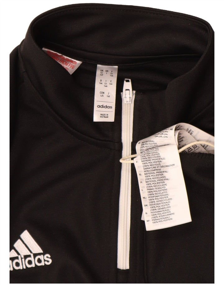 Adidas Boys Aeroready φόρμα πουλόβερ με φερμουάρ 13-14 ετών Μαύρο