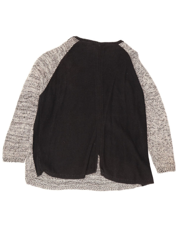 Marks & Spencer Γυναικείο πουλόβερ με λαιμό σκάφος UK 24 4XL Grey Colourblock