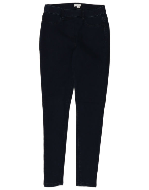 M&Co Γυναικεία Skinny Jeans UK 10 Small W26 L28 Navy Blue Cotton