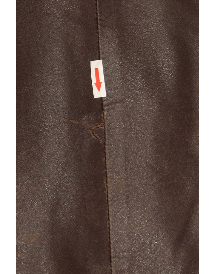 Vintage Ανδρικό Δερμάτινο Μπουφάν UK 44 2XL Καφέ