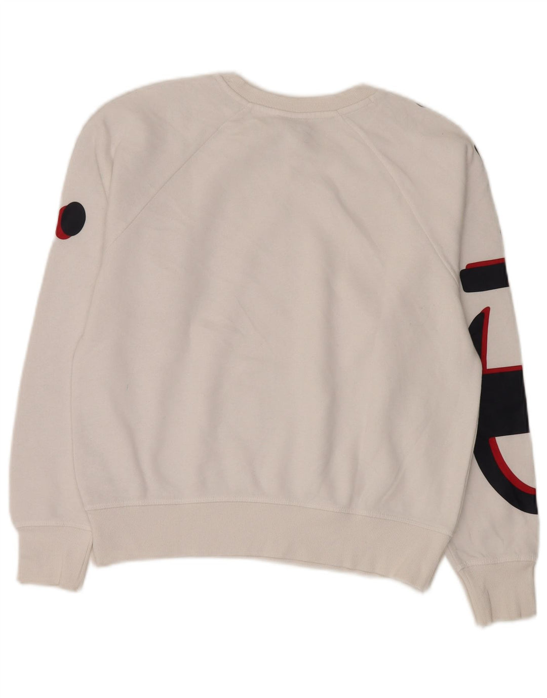 Champion Womens Oversized γραφικό φούτερ Jumper UK 10 Small White