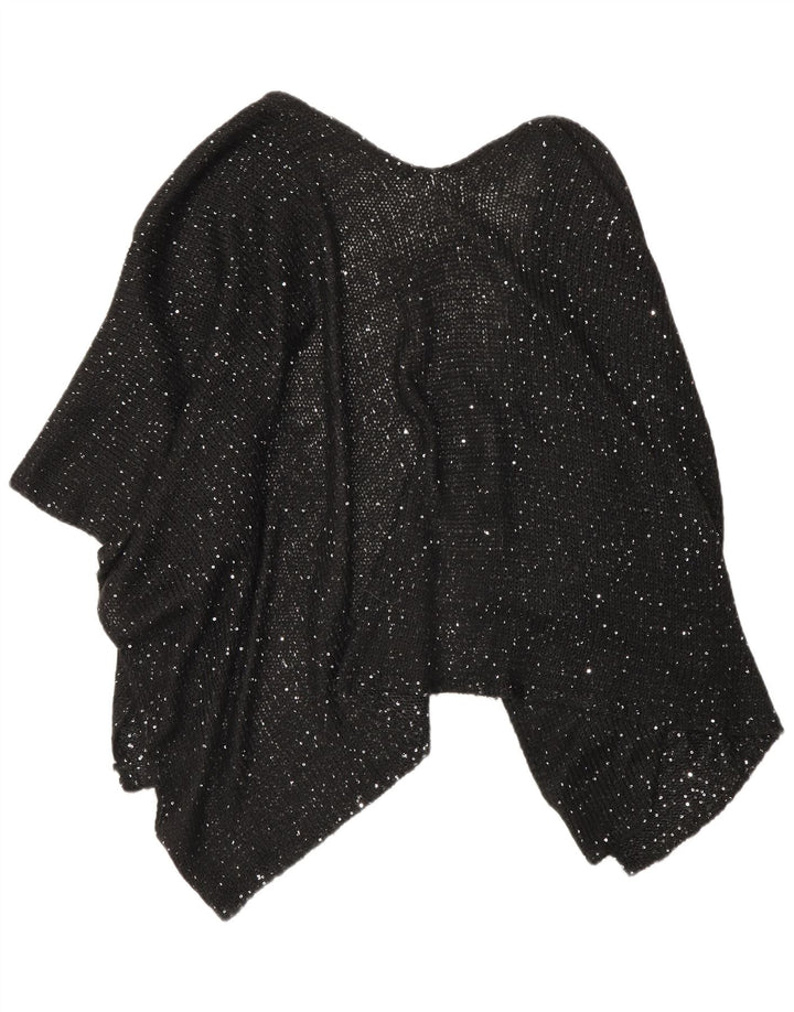 Marks & Spencer Γυναικείο Poncho Jumper One Size Black Flecked Acrylic