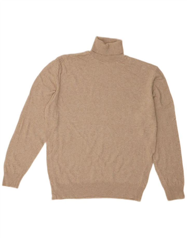 Ανδρικό πουλόβερ Zara Roll Neck Jumper Μεγάλο Μπεζ
