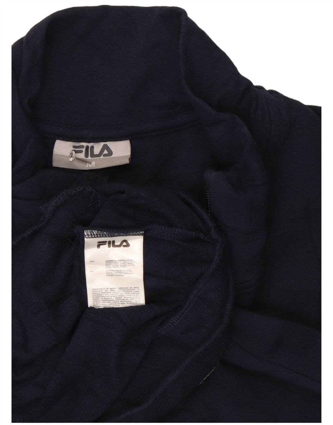 Ανδρική αθλητική φόρμα Fila Μπουφάν με μεσαίο μπλε ναυτικό χρώμα, βαμβακερό