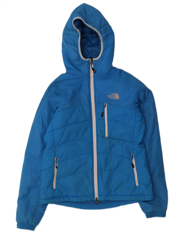 The North Face γυναικείο μπουφάν με κουκούλα UK 12 Medium Blue Nylon