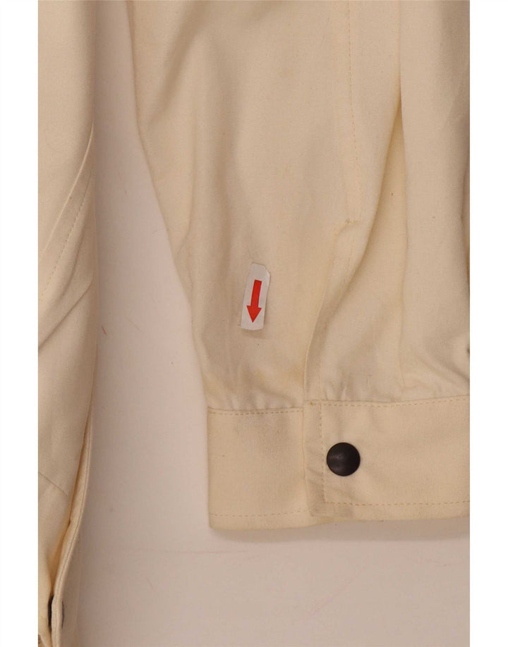 Alexander Mens Bomber Jacket IT 54 2XL Off White Βαμβακερό