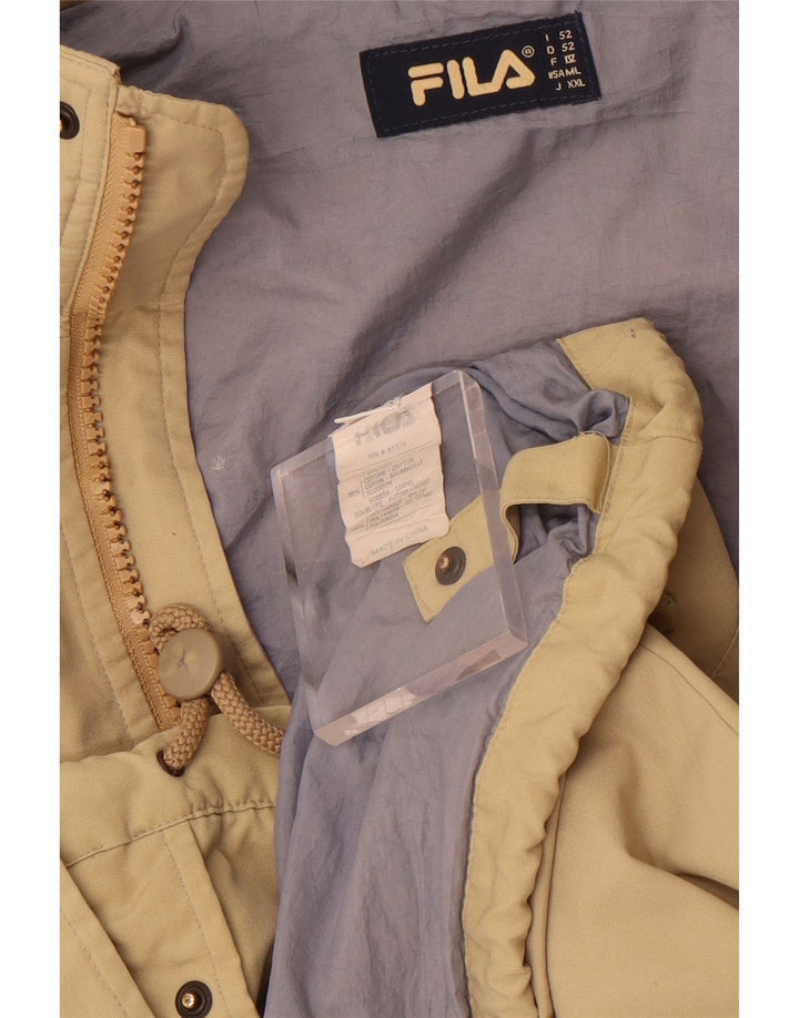 Ανδρικό μπουφάν με κουκούλα Fila IT 52 XL Beige Polyester