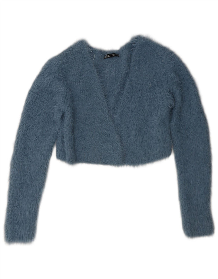 Zara Γυναικείο Bolero Jumper UK 10 Small Blue