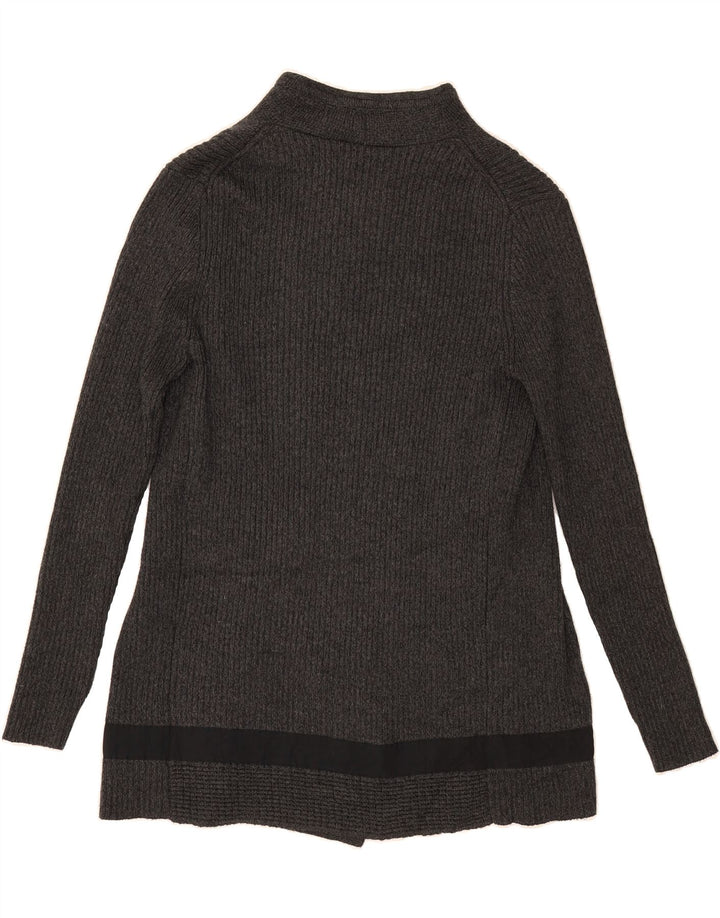 ATHLETA Womens Longline Cardigan Sweater UK 14 Medium Grey Polyester Vintage Athleta and Second-Hand Athleta from Messina Hembry 