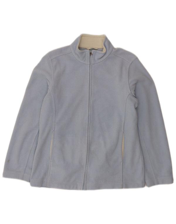 Marks & Spencer Womens Oversized Fleece Jacket UK 10 Small Blue Polyester