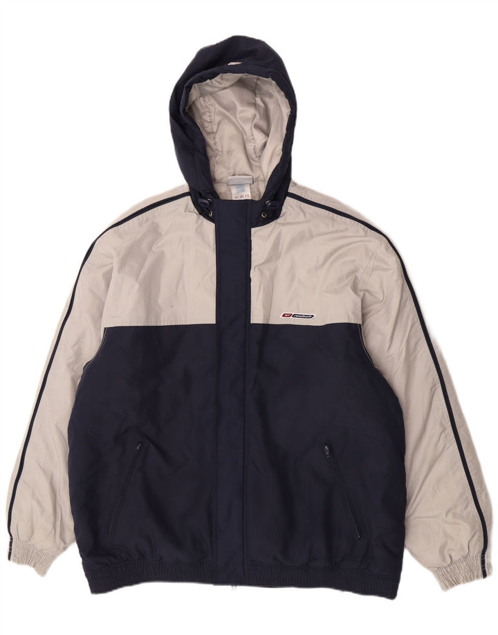 Ανδρικό μπουφάν Reebok Hooded Bomber UK 38 Medium Navy Blue Colourblock