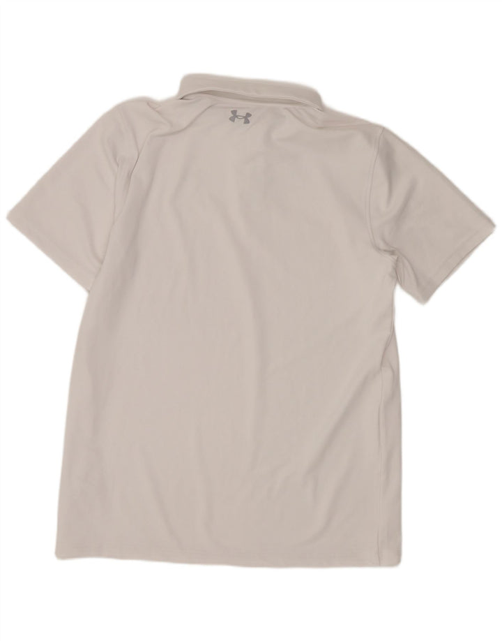 Under Armour Boys Polo Shirt 13-14 Years XL Λευκός Πολυεστέρας