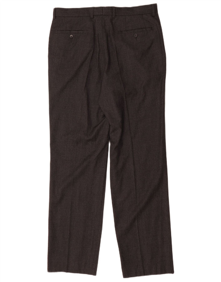 Ανδρικό ίσιο παντελόνι Marks & Spencer W34 L32 Γκρι μαλλί