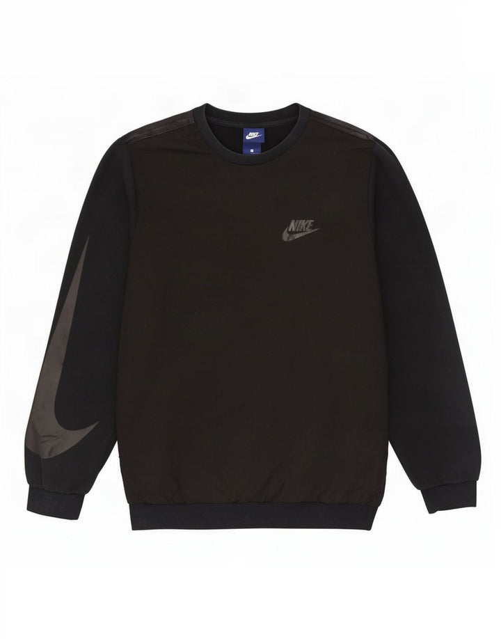 Ανδρικό γραφικό φούτερ Nike Jumper μεγάλο μαύρο βαμβακερό