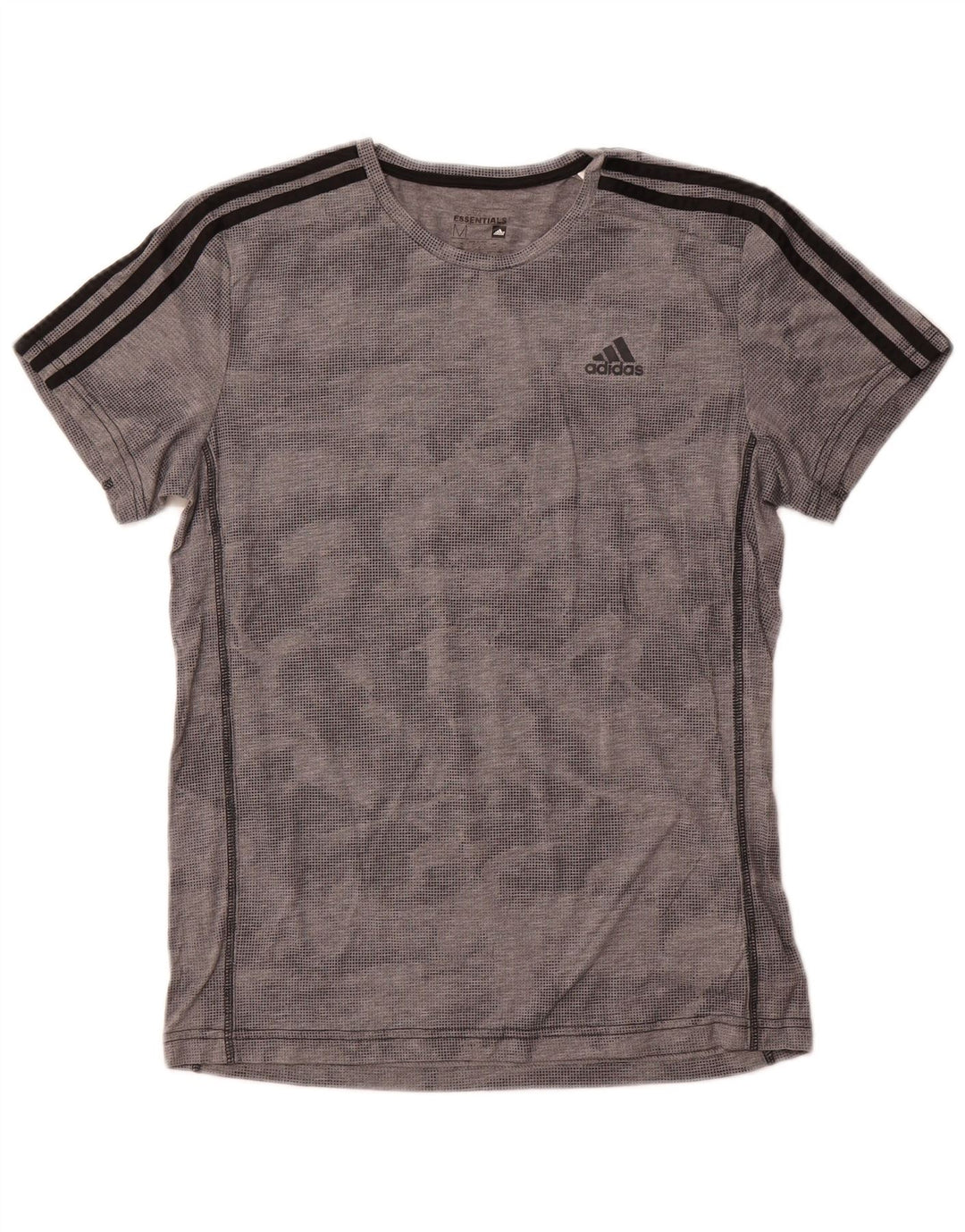 Ανδρικό T-Shirt Climalite ADIDAS Top Πολυεστέρας με μεσαίο γκρι στίγματα