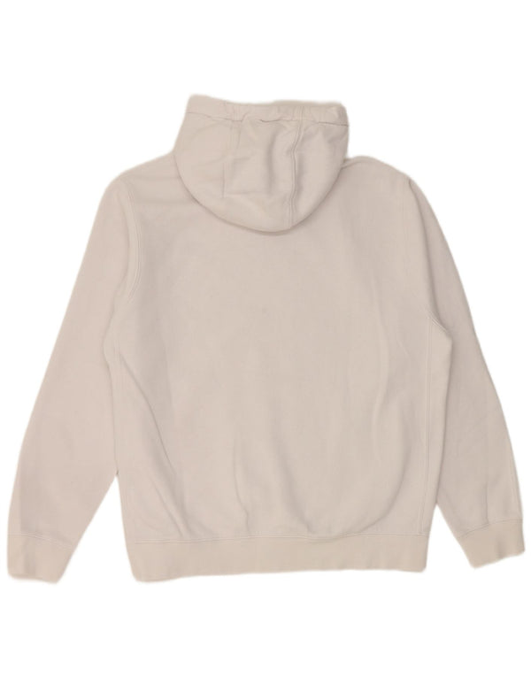 Nike Mens Hoodie Jumper Medium White Cotton