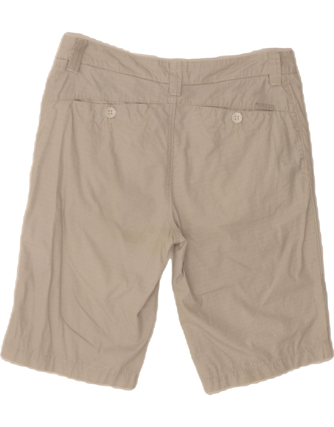 CALVIN KLEIN Womens Slim Casual Shorts W32 Large  Beige Check Vintage Calvin Klein and Second-Hand Calvin Klein from Messina Hembry 