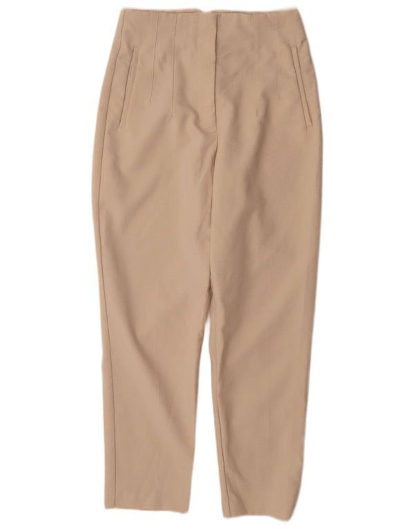 Zara Γυναικείο ψηλόμεσο κωνικό casual παντελόνι Medium W28 L27 Beige
