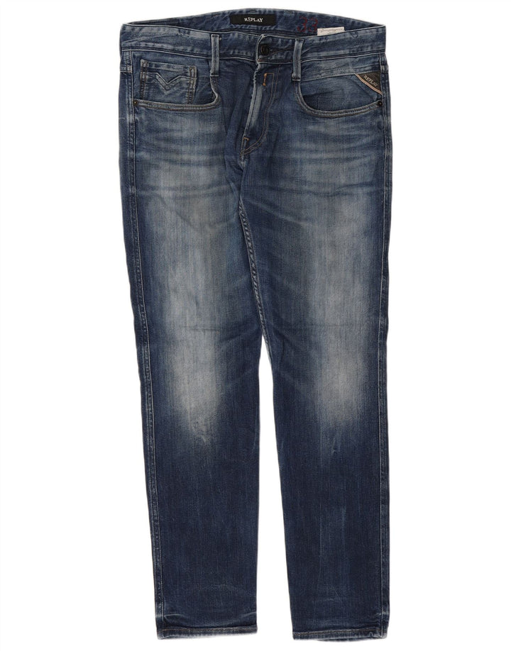 Replay Ανδρικό Slim Jeans W33 L32 Blue Cotton