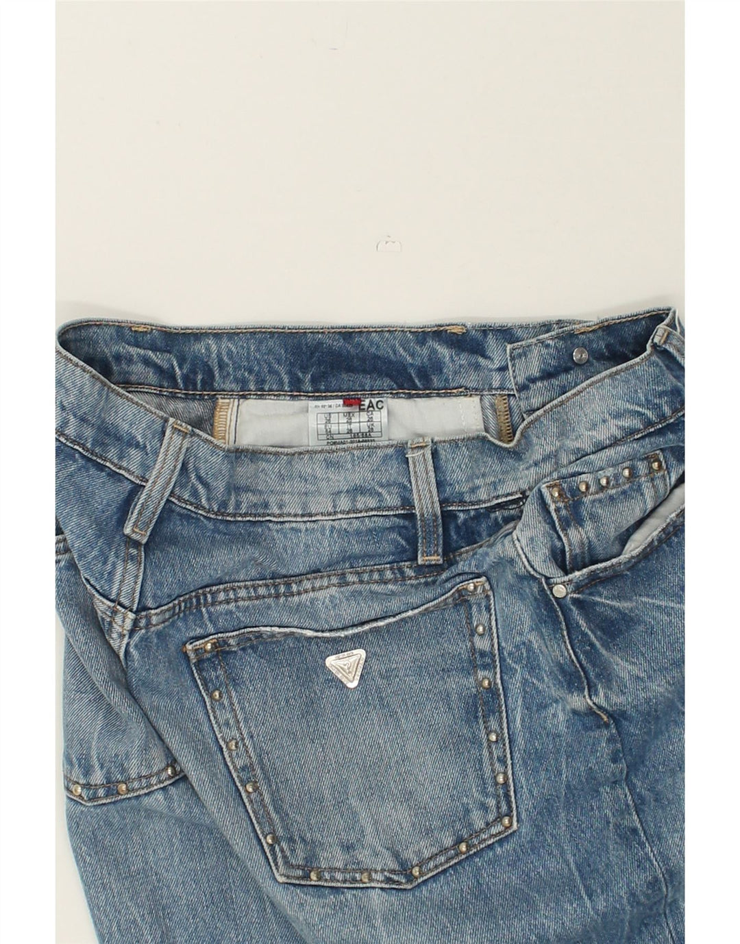GUESS Womens Distressed Slim Jeans W28 L26  Blue Cotton | Vintage Guess | Thrift | Second-Hand Guess | Used Clothing | Messina Hembry 