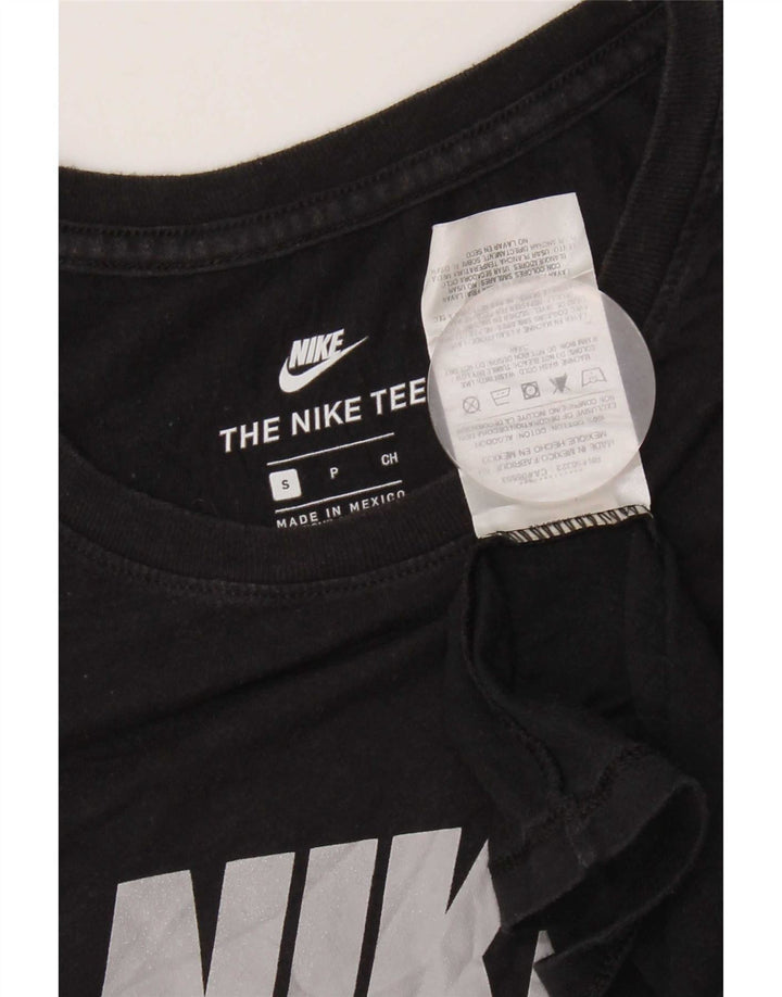 Ανδρικό γραφικό μπλουζάκι Nike, μικρό μαύρο βαμβακερό