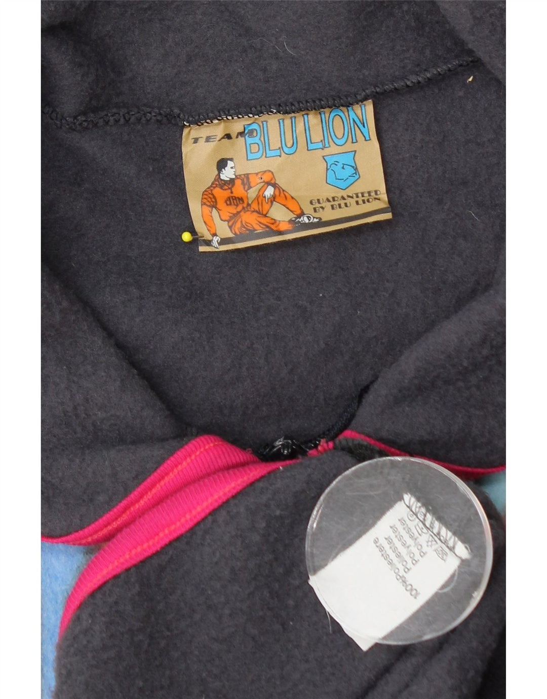 Vintage Mens Fleece Gilet UK 40 Μεγάλος Πολύχρωμος Γεωμετρικός Πολυεστέρας