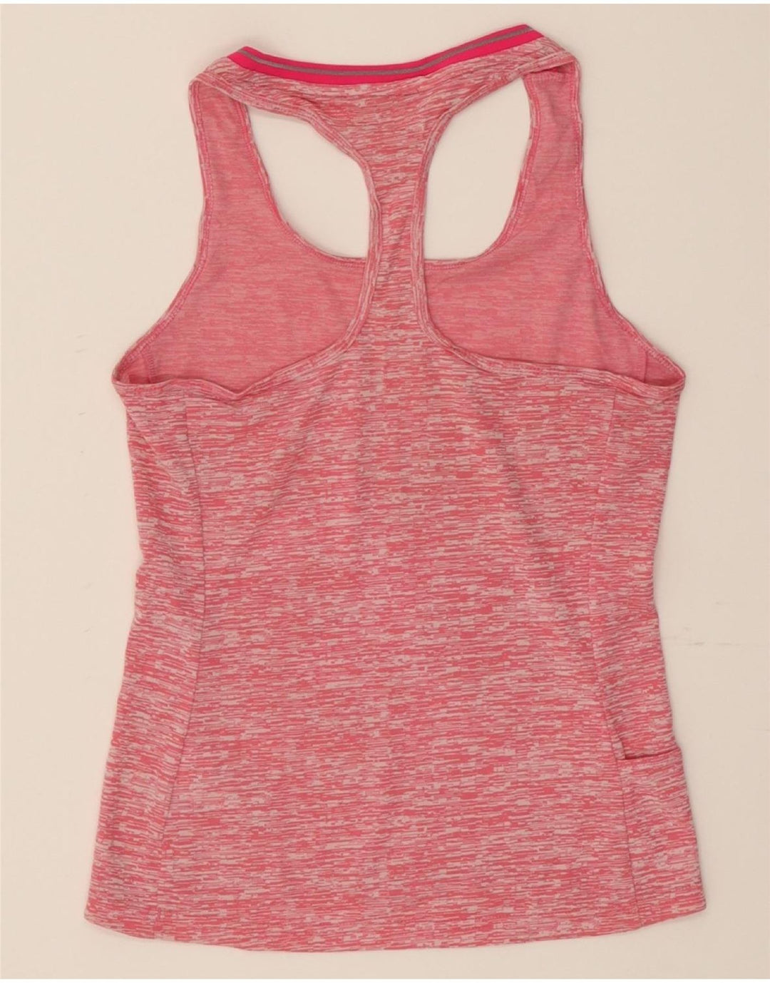 ADIDAS Womens Climalite Vest Top UK 8/10 Small Pink Flecked Polyester Vintage Adidas and Second-Hand Adidas from Messina Hembry 