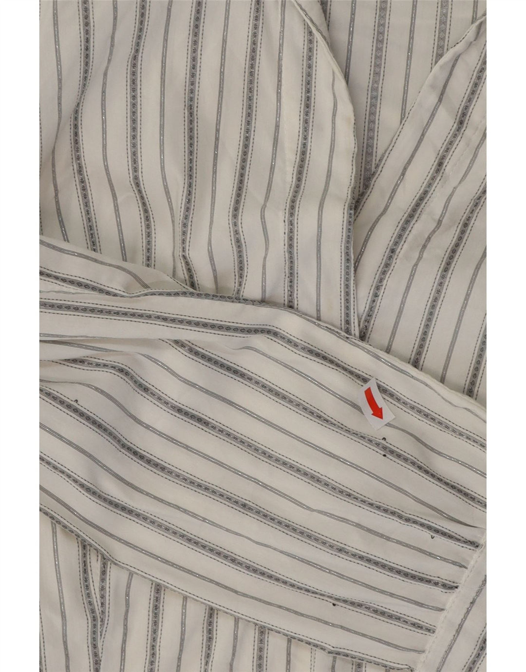 Γυναικείο πουλόβερ ZARA πουκάμισο μικρό λευκό ριγέ