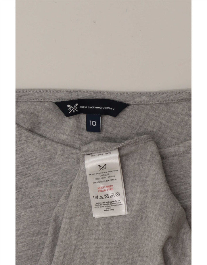 Crew Clothing Γυναικεία μπλούζα 3/4 μανίκια UK 10 μικρού γκρι πολυεστέρα