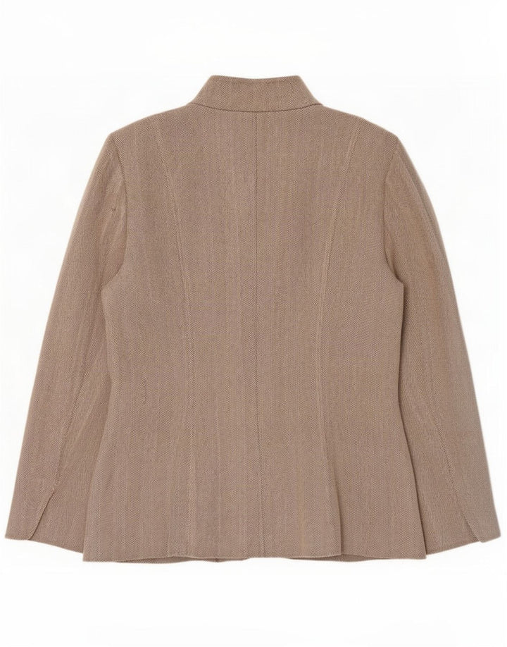Calvin Klein Γυναικείο σακάκι με 5 κουμπιά US 14 XL Beige ψαροκόκαλο ρεγιόν