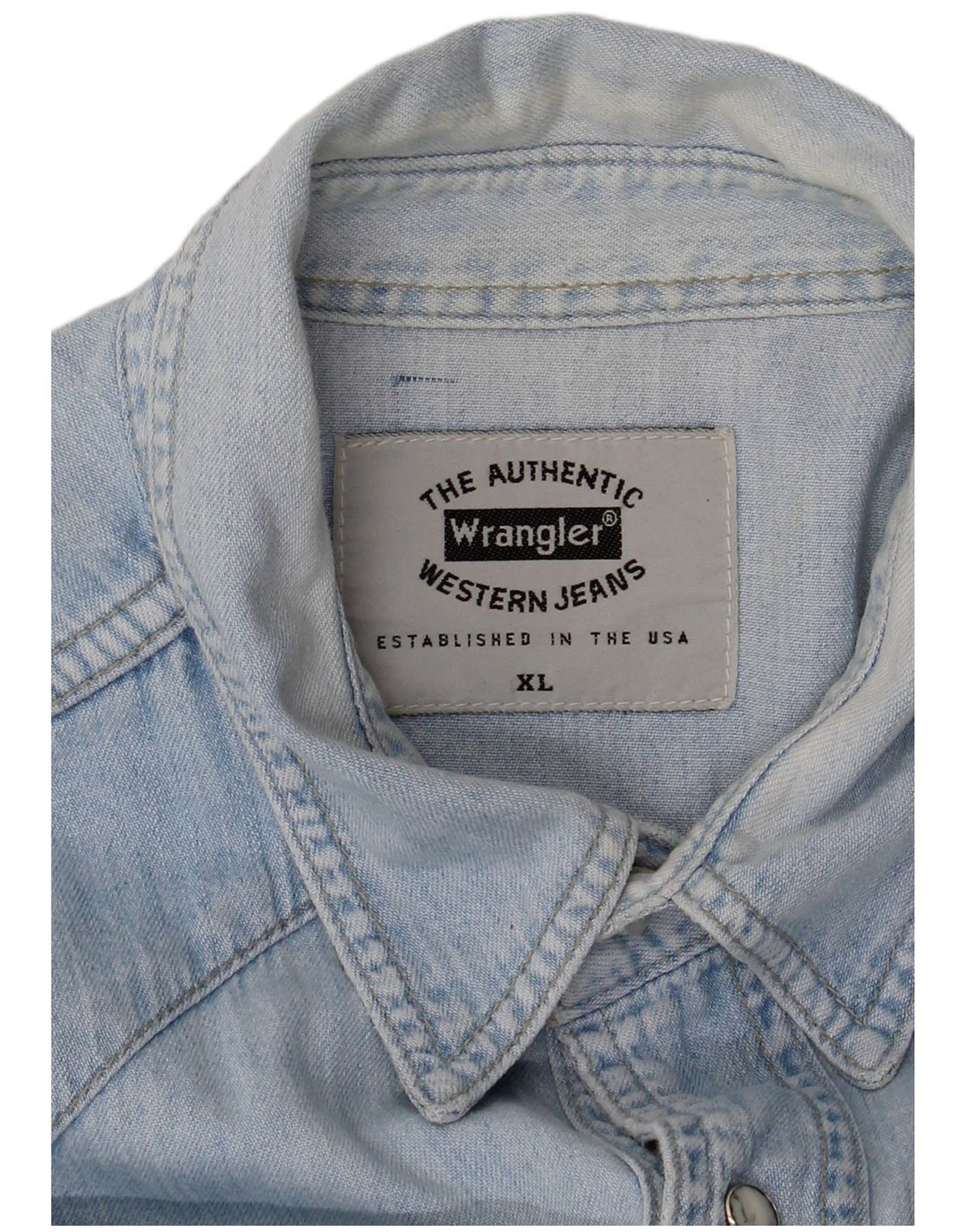 Ανδρικό τζιν πουκάμισο Wrangler XL Μπλε βαμβακερό