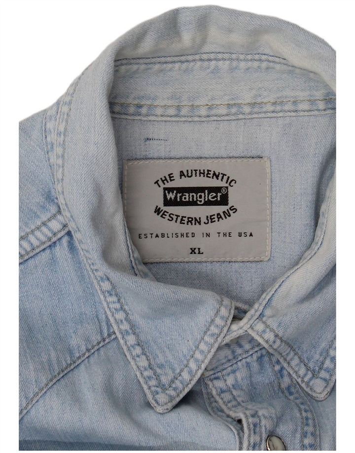 Ανδρικό τζιν πουκάμισο Wrangler XL Μπλε βαμβακερό