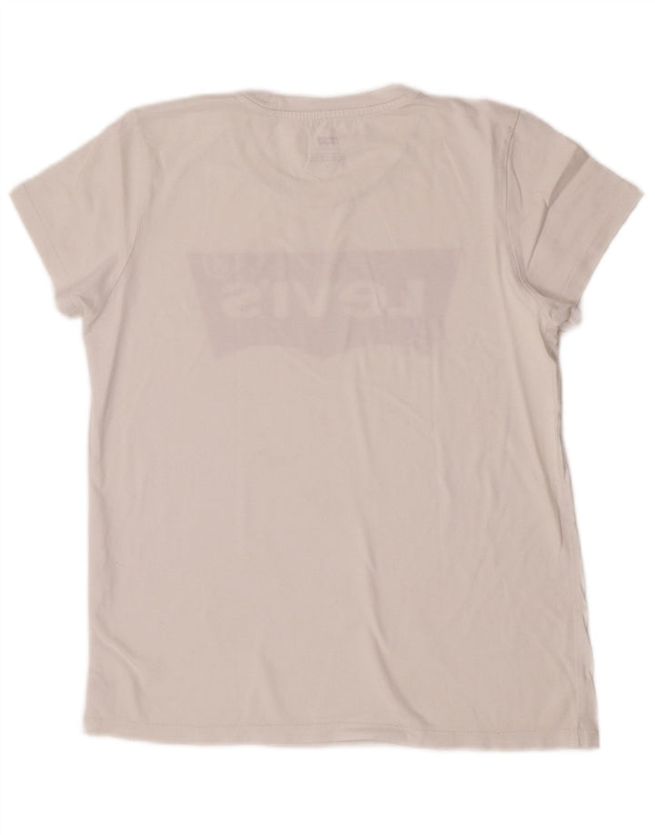 Γυναικείο γραφικό T-Shirt Levi's Top UK 12 Medium White
