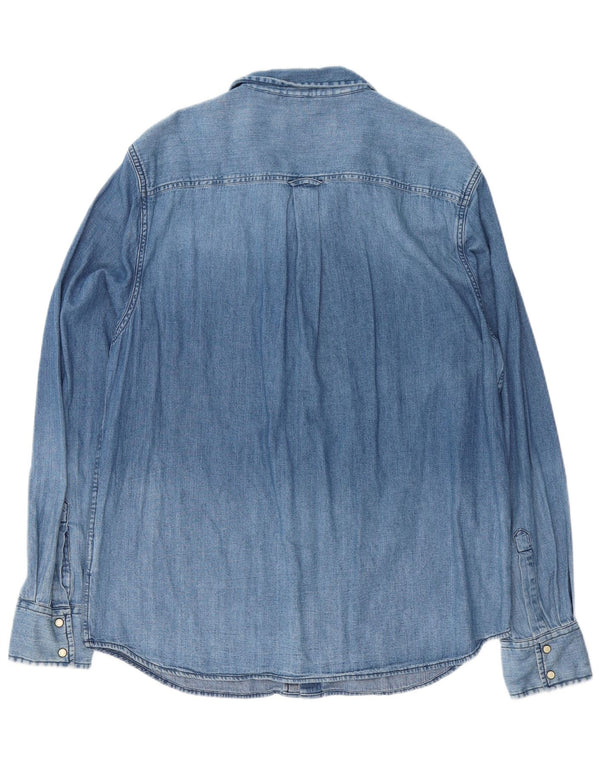 Ανδρικό τζιν πουκάμισο SUPERDRY 2XL Μπλε βαμβακερό