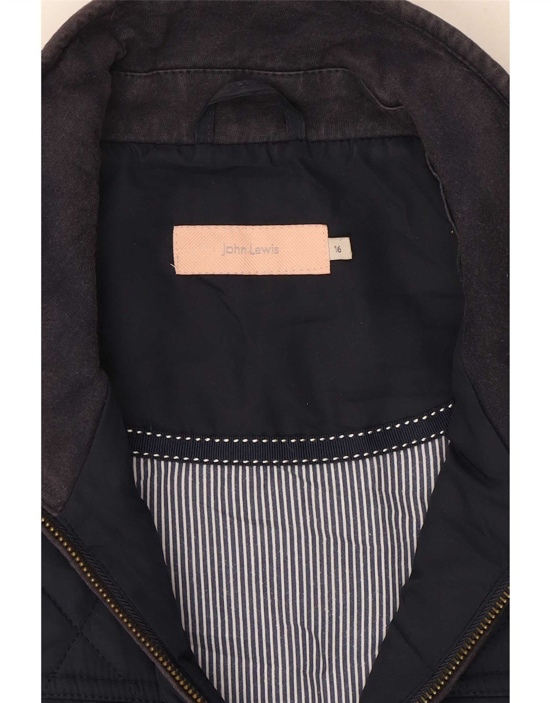 John Lewis Γυναικεία καπιτονέ Gilet UK 16 Large Navy Blue Polyester