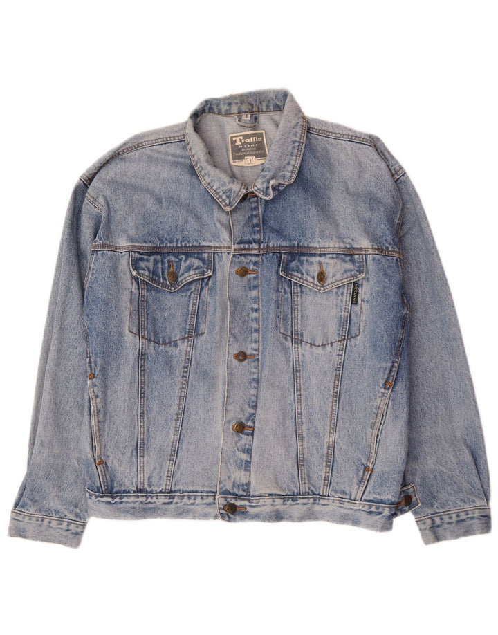 Ανδρικό τζιν μπουφάν Traffic UK 42 XL Blue Cotton