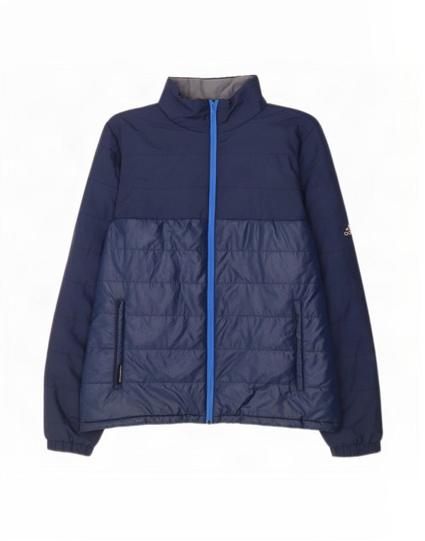 Adidas Ανδρικό μπουφάν UK 40 Large Navy Blue Polyester