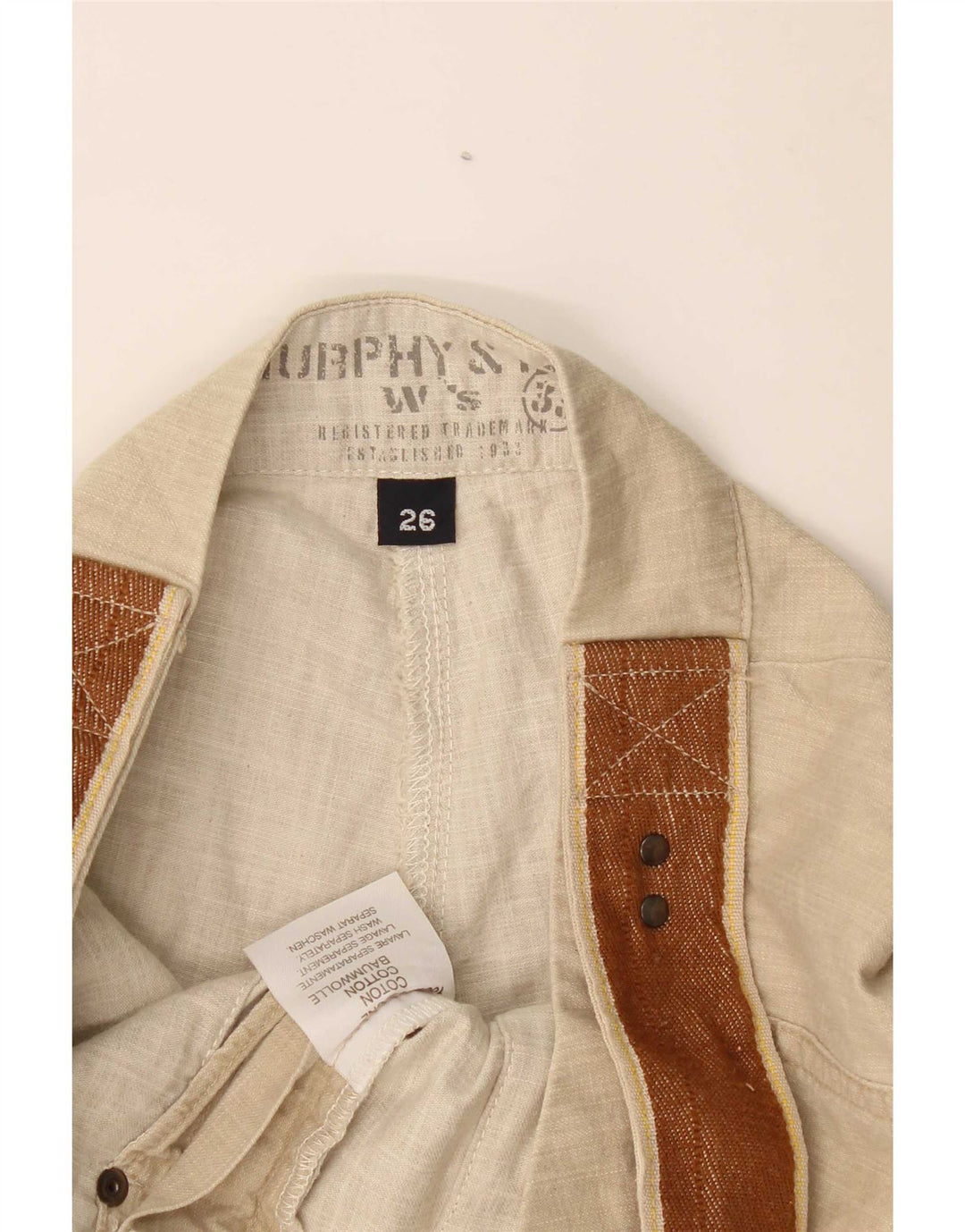Murphy & Nye Γυναικείο Bootcut Casual Παντελόνι W26 L31 Μπεζ βαμβακερό