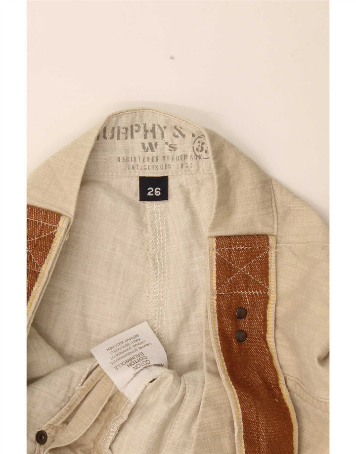 Murphy & Nye Γυναικείο Bootcut Casual Παντελόνι W26 L31 Μπεζ βαμβακερό