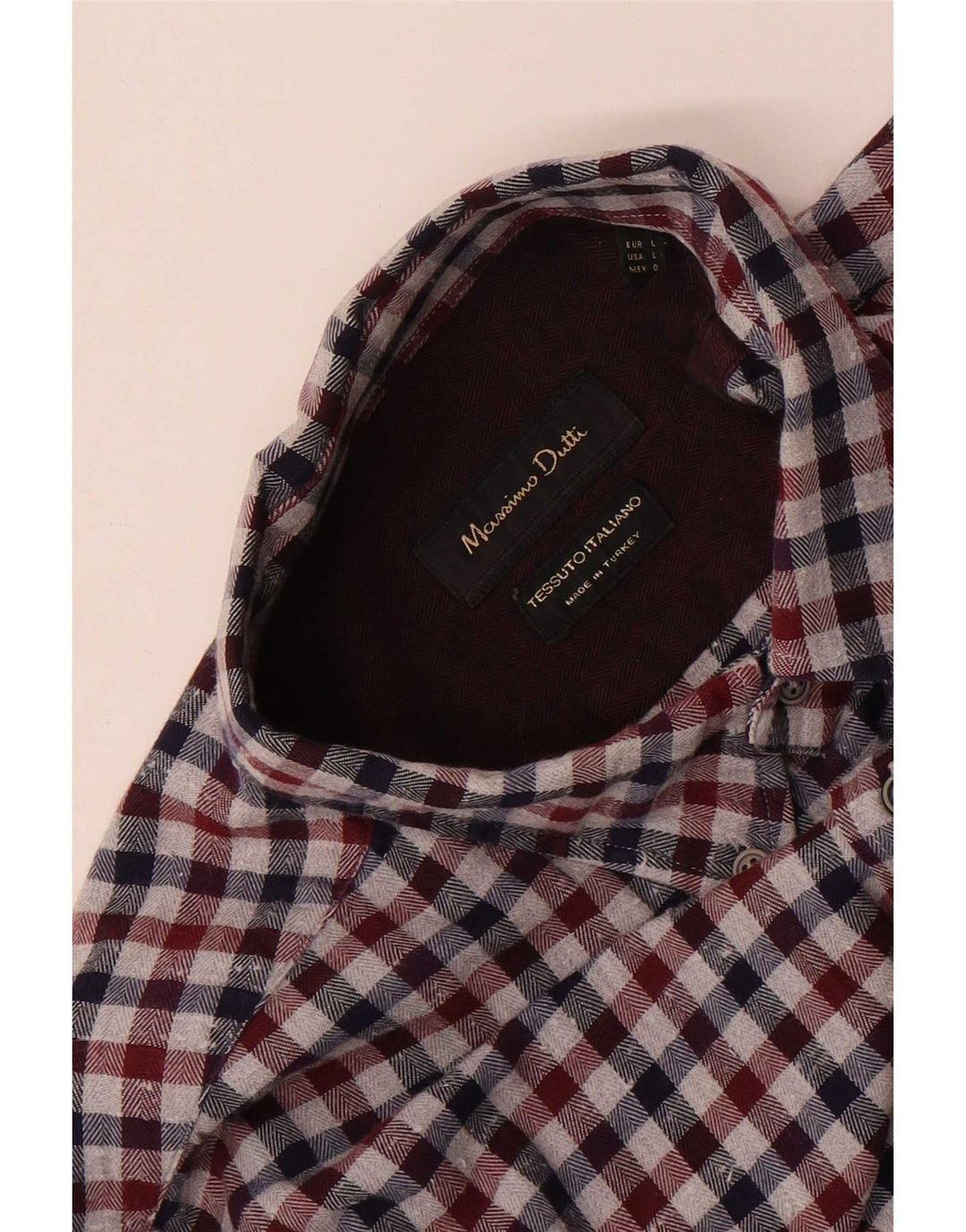 Ανδρικό πουκάμισο Massimo Dutti Φανελένιο μεγάλο πολύχρωμο Gingham
