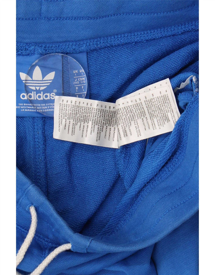 Ανδρικό αθλητικό σορτς Adidas μεγάλο μπλε βαμβακερό