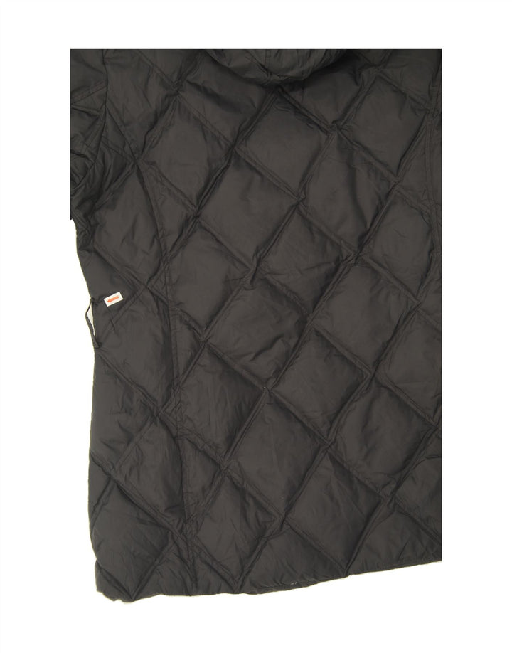 TOMMY HILFIGER Womens Hooded Padded Jacket UK 14 Medium Grey Nylon Vintage Tommy Hilfiger and Second-Hand Tommy Hilfiger from Messina Hembry 