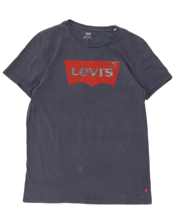 Γυναικείο γραφικό μπλουζάκι Levi's Top UK 12 Medium Navy Blue