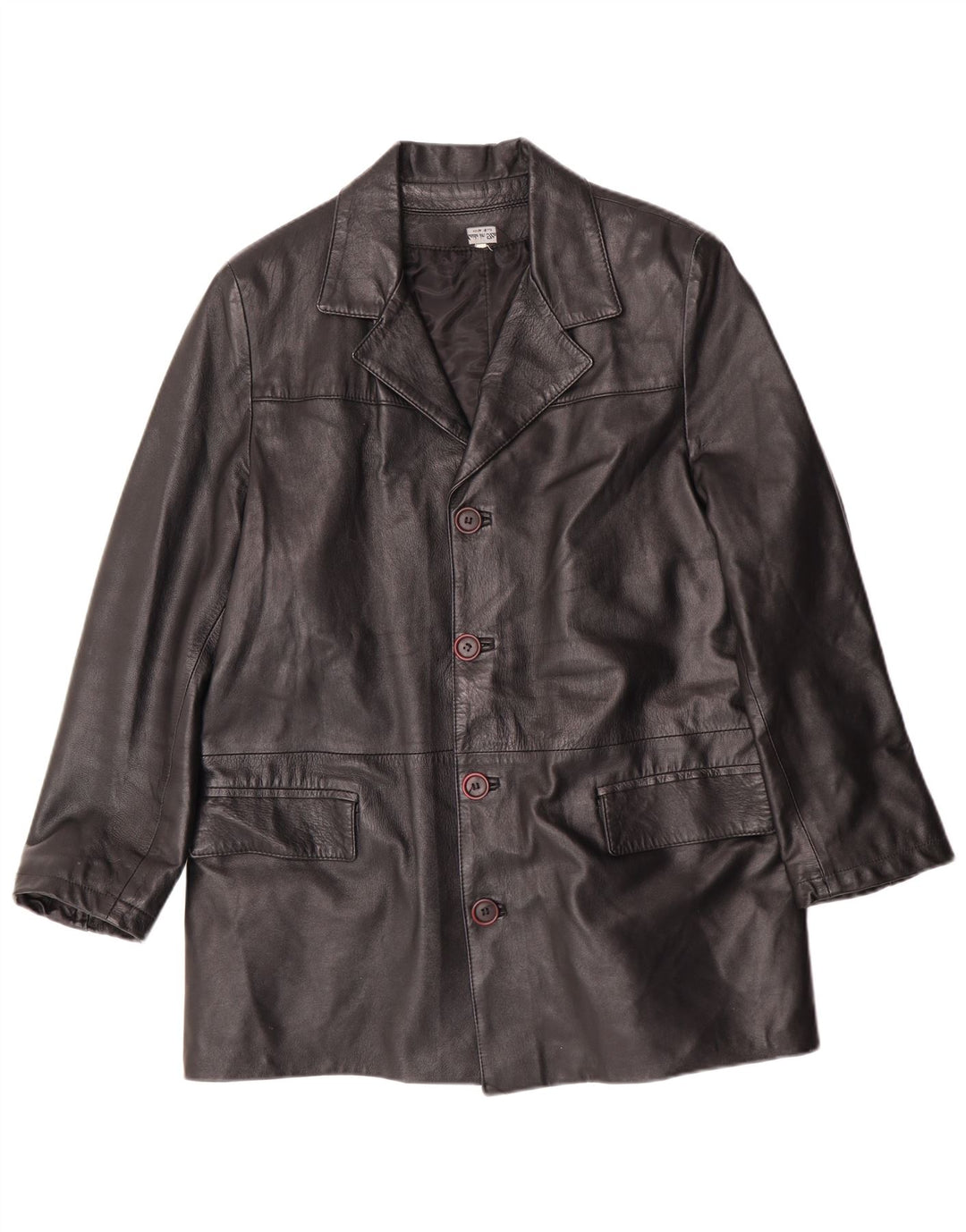 Vintage Ανδρικό Δερμάτινο Μπουφάν UK 38 Medium Black Leather Classic